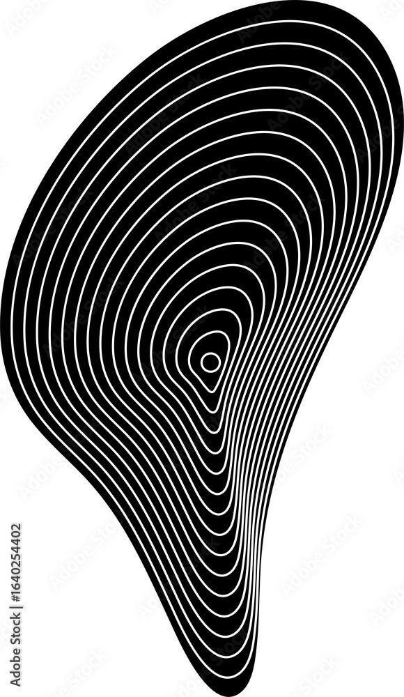 Poster dynamic amorphous shapes with blend effect. modern design