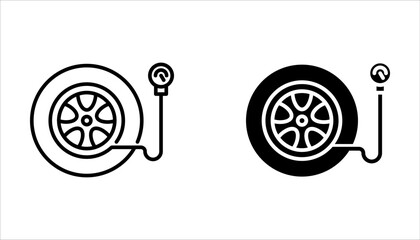 Tire set icon. Vehicle tire service concept. vector illustration on white background
