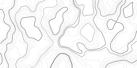 raphy landscape Topo contour map on white background, Topographic contour lines. Seamless pattern with lines Topographic map. Geographic mountain relief diagram line wave carve pattern. 