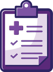Obraz premium Medical clipboard with health report and checkmarks