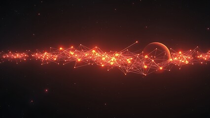 Surreal glowing quantum circuit floating in cosmic void, representing boundless computational potential.