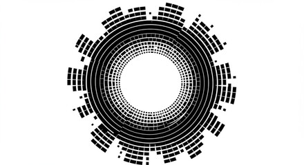 Abstract High-Tech Circular Graphic Interface Element