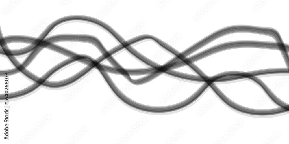 Poster abstract black lines wave curve motion on white background. thin wavy line abstract background wave 