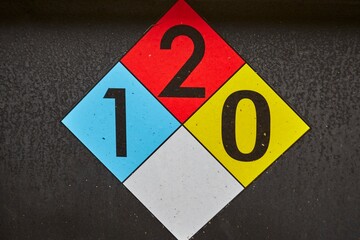 NFPA 704 Diamond 1-2-0-0 Sign