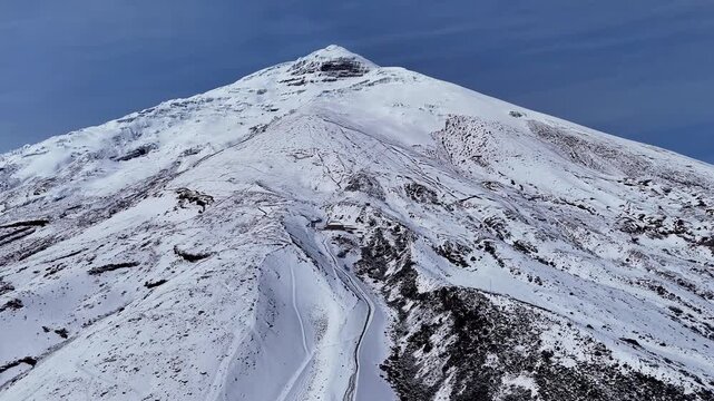 Snow-Capped Cotopaxi Volcano in the Ecuadorian Andes