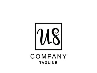 Creative US logo design, Letter US logo design vector template