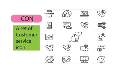 A set of customer service icon