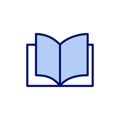 Book icon vector. open book sign and symbol. ebook icon