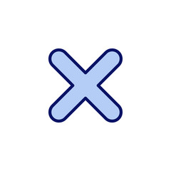 Obraz premium Close icon vector. Delete sign and symbol. cross sign