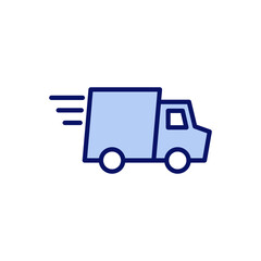 Delivery truck icon vector. Delivery truck sign and symbol. Shipping fast delivery icon