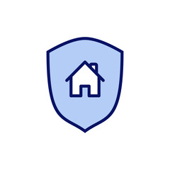 house insurance icon vector. house protection sign and symbol