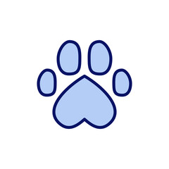 Paw icon vector. paw print sign and symbol. dog or cat paw