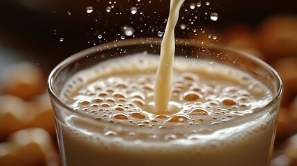 Pouring Light Golden Beer into Glass, Close Up