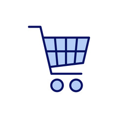 Shopping icon vector. Shopping cart sign and symbol. Trolley icon