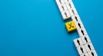 Company downsizing, staff reduction and layoffs.