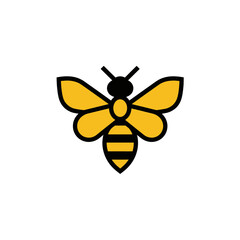 Simple, Stylized Honeybee Graphic Design