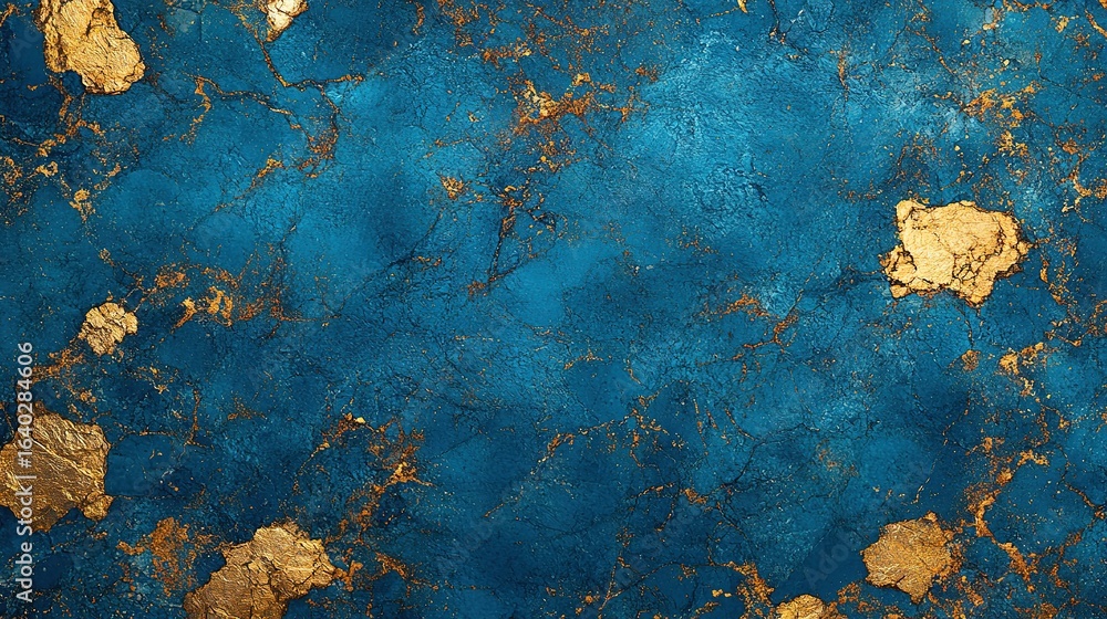 Poster abstract background with blue and gold colors creating a textured pattern.