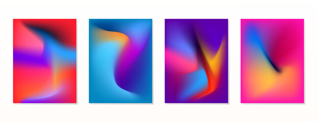 SET GRADIENT LIQUID COLOR. POSTER BACKGORUND DESIGN VECTOR TEMPLATE GOOD FOR POSTER, WALLPAPER, COVER, FRAME, FLYER, SOCIAL MEDIA, GREETING CARD