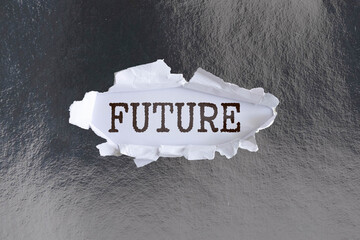Wooden Letters Word Future isolated