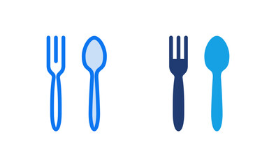 spoon and fork icon vector illustration. spoon, fork and knife icon vector. restaurant sign and symbol