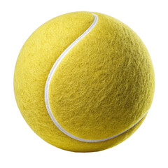3d realistic tennis ball isolated on transparent background