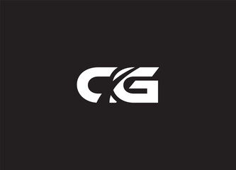 CG initial creative logo design and monogram logo
