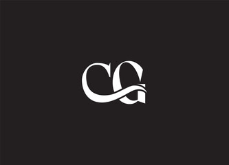 CG initial creative logo design and monogram logo