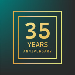 35th anniversary celebration gold design