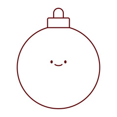 Obraz premium Flat style Christmas ornament balls collection