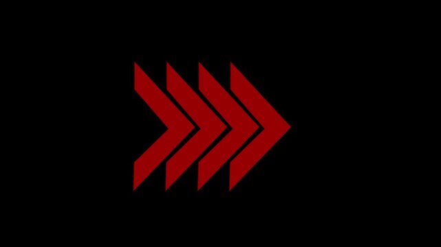 Arrow icon concept animation, arrows sign left to right animation concept.Swipe right for the animation.