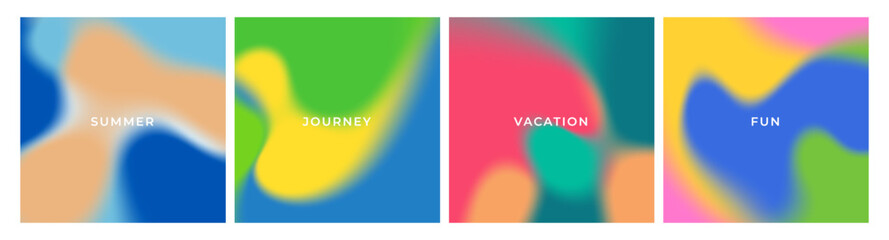 Abstract Summer Gradient Background. Blur Posters Design. Vector Pastel Color Gradation.