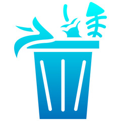 Food Waste  glyph gradient icon