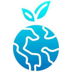 Environmental Impact  glyph gradient icon