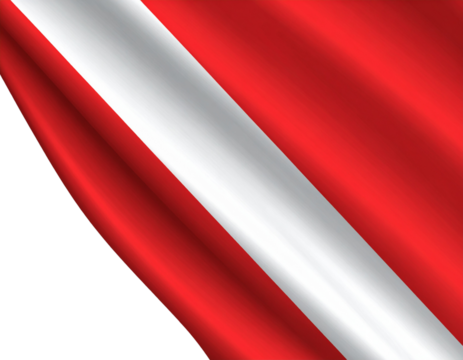 Australia Flag Draped Over Invisible Sphere, Curved Fabric and Partial Star Visibility, Isolated