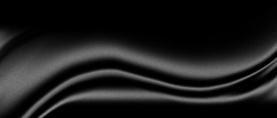 Elegant flowing black fabric texture for modern background design and sophisticated visual impact