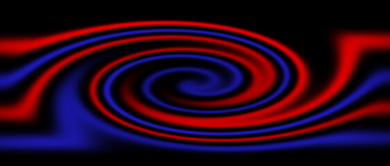 Stunning vibrant swirl of red and blue on black abstract background for modern designs and creative projects