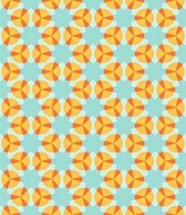 Floral pattern seamless vintage illustration decoration art retro style, circle ornament texture