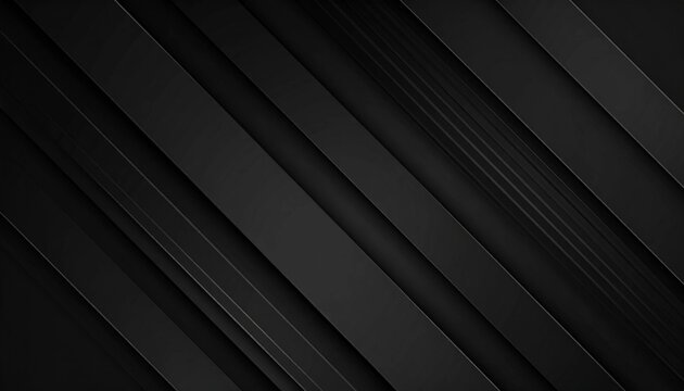 3D black geometric abstract background overlap layer on dark space with diagonal lines decoration. Modern graphic design element striped style for banner, flyer, card, brochure cover