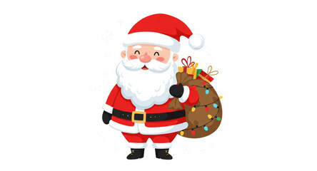 santa claus with a bag of gifts