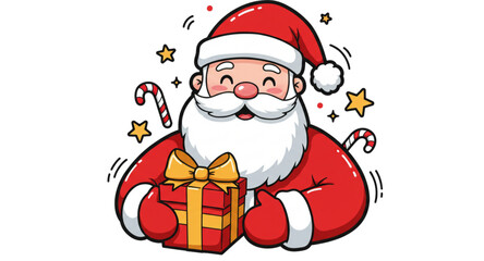santa claus with gift