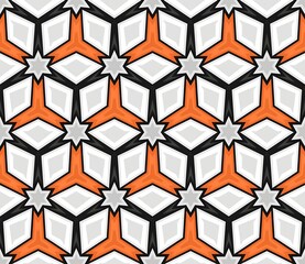 Abstract honeycomb hexagonal seamless geometric pattern design