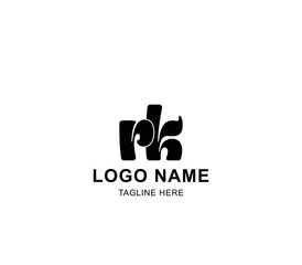 Creative RK logo design, Letter RK logo design vector template