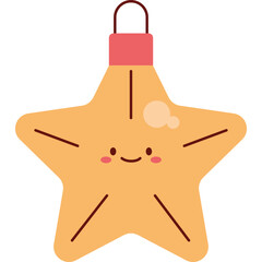 Festive Holiday Star Icon in Flat Style