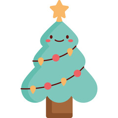 Decorative Christmas Tree Icon Design Set