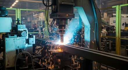 welder working on a factory