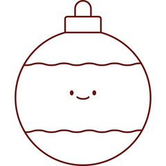 Colorful decorative Christmas baubles vector set