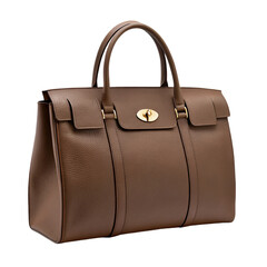 brown leather bag isolated