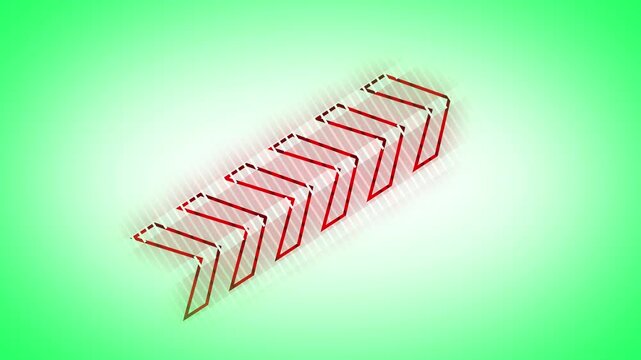 Animation of arrows sign animation with optional luma matte. Alpha Luma Matte included Blinking arrows the down to Up arrow looping animation