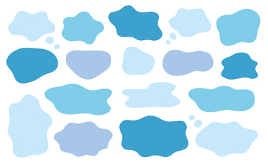 吹き出しのベクター素材。モヤモヤ、悩み、疑問、トラブル。