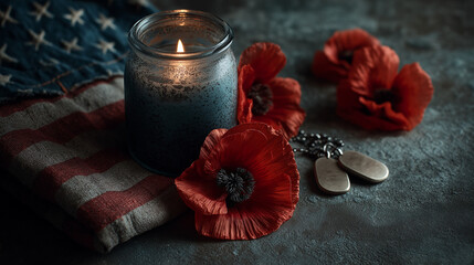 Memorial Day Still Life With Poppies